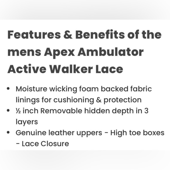 Apex Ambulator Men’s Active Lace-Up Walker Size 12M - Picture 12 of 12